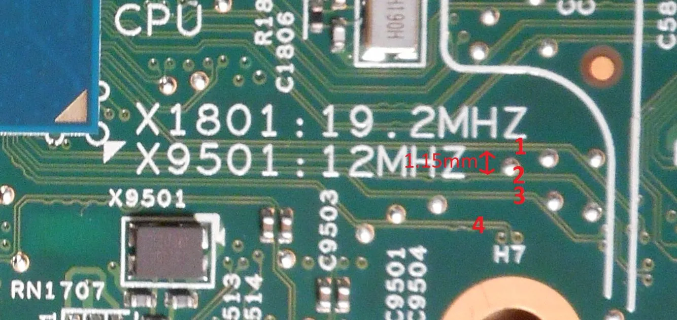 closeup of pcie tx lanes
